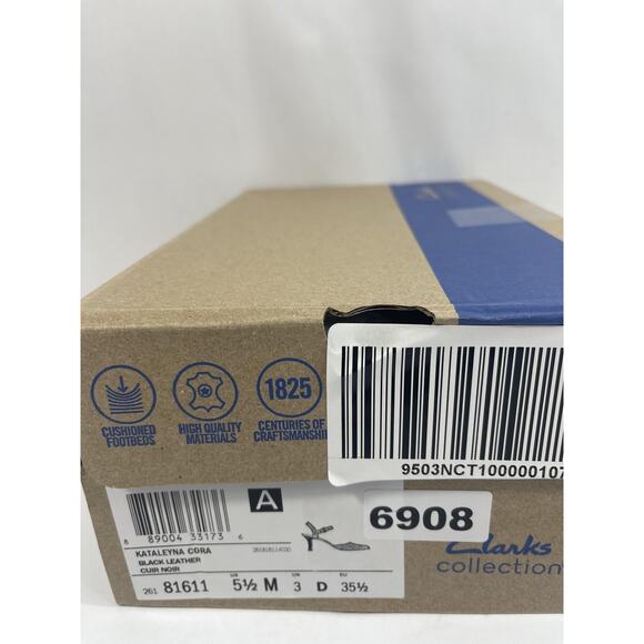 Clarks Kataleyna Cora Shoes Women's Size 5.5M Black Ankle Strap Pumps Heels - Picture 13 of 14